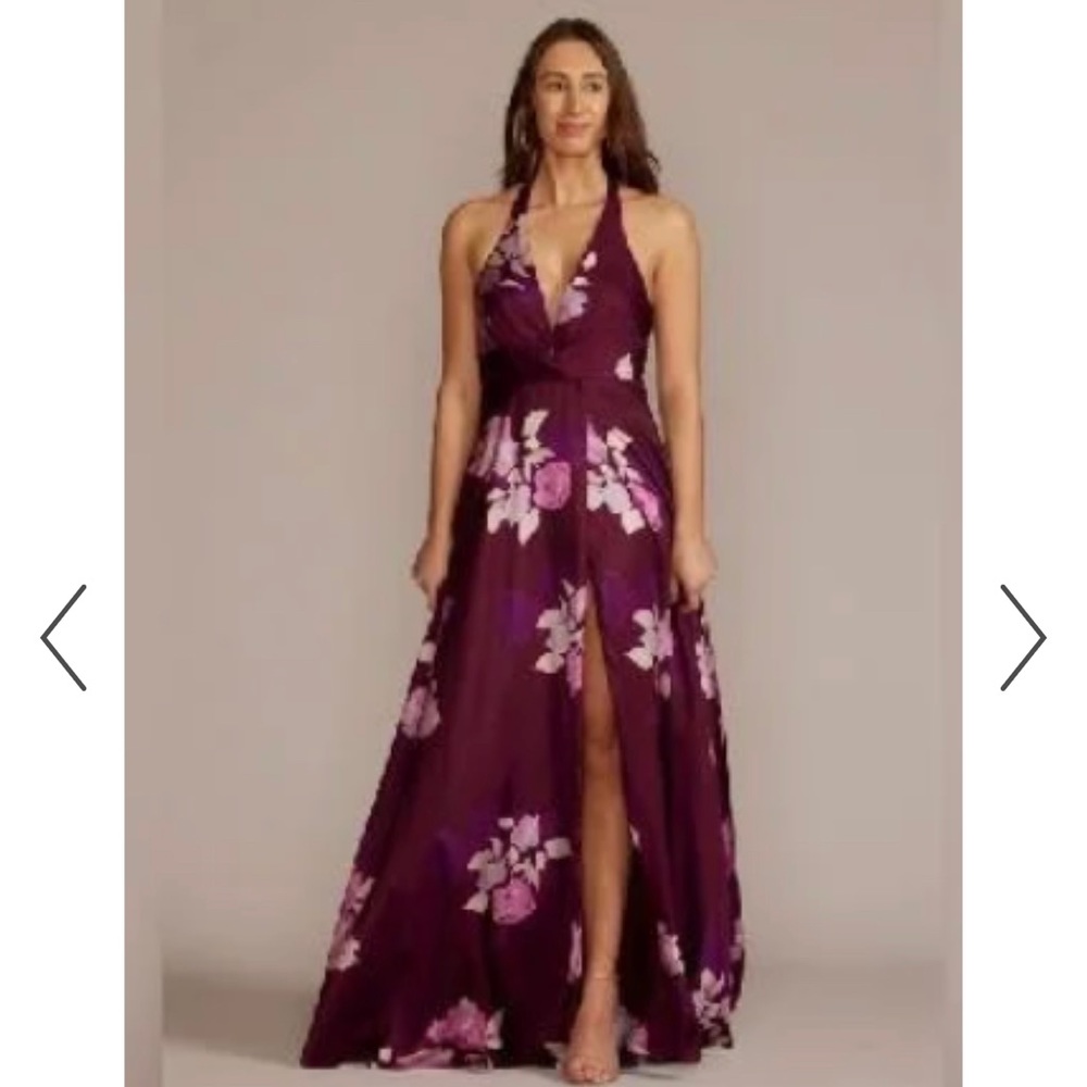 DAVIDS BRIADAL HALTER DRESS size 16 NWT